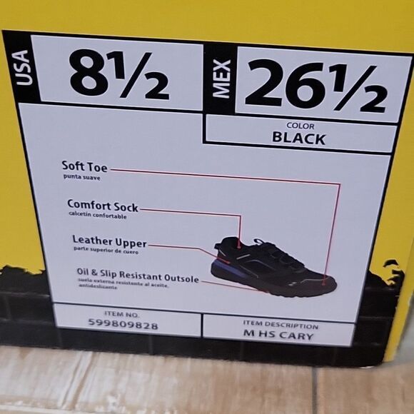 Herman Survivors Cary Soft Toe Work Shoes 8.5 Mens Slip Resistant - Picture 7 of 11